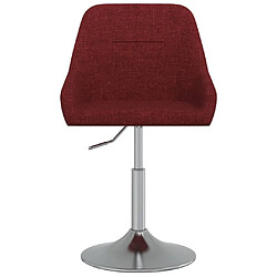 vidaXL Tabouret de bar Rouge bordeaux Tissu