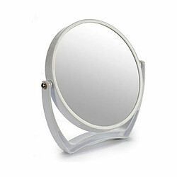 BigBuy Beauty Miroir Grossissant Verre Plastique 19 x 18,7 x 2 cm - Gris