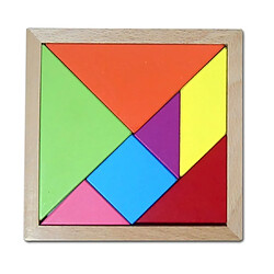 Wewoo Jeu construction & DIY Tangram Puzzle en bois 7 pièces éducatif taille 15 x 15 cm