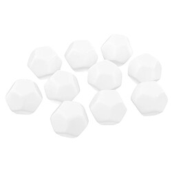 lot de 10 dés d12 blanc dé 12 faces pour accessoires de jeux de société blanc