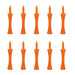 10 pcs tees de golf en plastique golf ongle limite broche en plein air sport fournir 70mm orange tees de golf en plastique