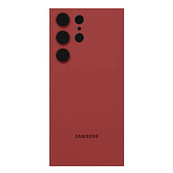 Vitre Arrière pour Samsung Galaxy S23 Ultra avec Lentille Caméra Original Rouge