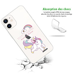 Avis Coque iPhone 12 mini souple transparente Partir En Licorne Motif Ecriture Tendance Evetane