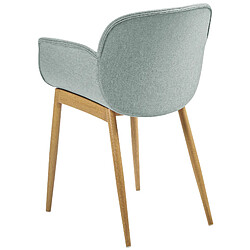 Beliani Chaise de salle à manger Set de 2 Tissu Vert menthe ALICE pas cher