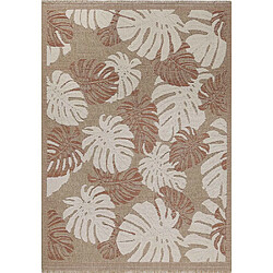 Jardindeco Tapis intérieur extérieur aspect jute terracotta Tijuana 9062 230 x 160 cm. Tapis intérieur extérieur aspect jute terracotta Tijuana 9062 230 x 160 cm