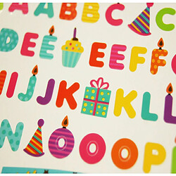 Youdoit 87 Autocollants - Alphabet & Chiffres bougies - Anniversaire