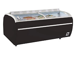 Réfrigérateur congélateur de supermarché noir TWIN 220B-CF - Tefcold 