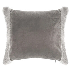 Feeric Lights And Christmas Coussin carré imitiation fourrure Terre sauvage - L. 40 x l. 40 cm - Gris