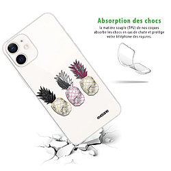 Avis Coque iPhone 12 mini souple transparente Trio Ananas Motif Ecriture Tendance Evetane