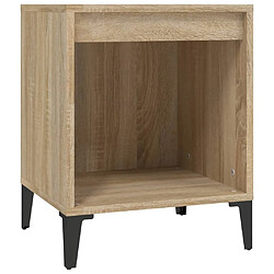 Maison Chic Table de chevet Table de Nuit Meuble de Rangement Chêne sonoma 40x35x50 cm