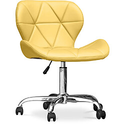 ICONIK INTERIOR Chaise de bureau rembourrée PU - Wito Jaune