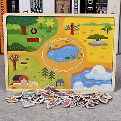 Universal Scènes de puzzle magnétique en bois jeu enfants bébé