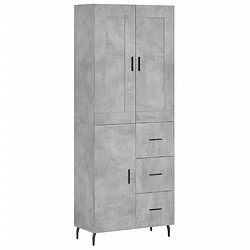 Maison Chic Buffet,Meuble de Rangement,commode pour salon,Cuisine Gris béton 69,5x34x180 cm Bois d'ingénierie -MN48779