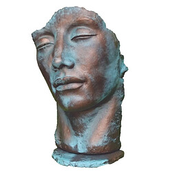 Jardinex Statue visage homm... 115 cm - Bronze Statue visage homme extérieur grand format - Bronze 115 cm