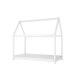 BIM FURNITURE Lit enfant COT Maison, en pin, blanc mat 160 x 80 cm