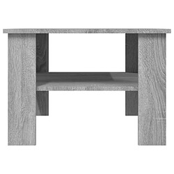 Avis vidaXL Table basse Sonoma gris 60x60x42 cm Bois d'ingénierie