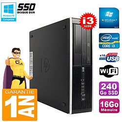 PC HP Compaq Pro 6300 SFF I3-3220 RAM 16Go Disque 240Go SSD Graveur DVD Wifi W7 · Occasion 