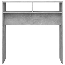 Acheter vidaXL Table console gris béton 78x30x80 cm bois d'ingénierie