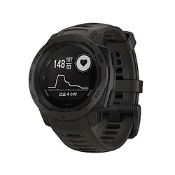 Wewoo Bracelet pour montre connectée Dragonne de remplacement en silicone Garmin Instinct 22mm Noir 