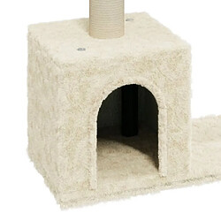 Arbre à chat avec griffoirs,niche pour chat en sisal Crème 60 cm -MN98826 pas cher