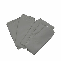 Mendler Lot de 4 côtés pour Pergola Cadiz, panneau latéral de remplacement 4x4m, polyester ~ gris clair pas cher