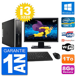 PC HP Compaq Pro 6300 SFF Ecran 27" i3-3220 RAM 8Go Disque 1To Windows 10 Wifi · Occasion 