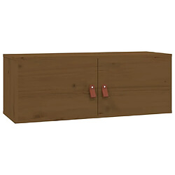 Maison Chic Armoire murale,Meuble de Rangement pour salon,cuisine Marron miel 80x30x30 cm Bois de pin massif -MN25302