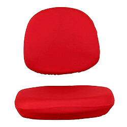 Housse de chaise d'ordinateur de bureau souple et pivotante avec housse de protection rouge