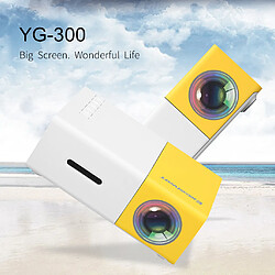 EXCELVAN MINI FAMILLE VIDEO PROJECTEUR YG300 JAUNE+BLANC EU