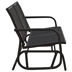 Avis vidaXL Banc oscillant de jardin noir 120,5x76x86,5 cm textilène/acier