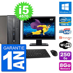 PC Tour HP 800 G1 Ecran 19" Intel i5-4570 RAM 8Go Disque 250Go Windows 10 Wifi - Occasion