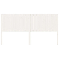 Avis Maison Chic Tête de lit scandinave pour lit adulte,Meuble de chambre Blanc 185,5x4x100 cm Bois massif de pin -MN99502