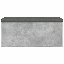 Maison Chic Banc de rangement | Meuble de rangement d'Entrée | Coffres d'Intérieur gris béton 102x42x45 cm bois d'ingénierie -MN19290 pas cher