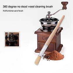 Acheter Wewoo Brosse de nettoyage de poussière café de broyeur de de poils de poignée en bois de 2 PCS, longueur: 19.5cm