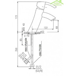 Avis Rav Mitigeur lavabo VOLGA en chrome ou en or - Avec siphon