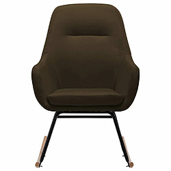 Avis Maison Chic Chaise à bascule | Fauteuil Relax, design moderne Marron Tissu -GKD25790