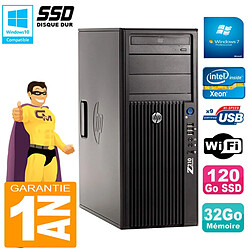 PC HP WorkStation Z210 Tour Xeon E3-1240 RAM 32Go SSD 120Go Graveur DVD Wifi W7