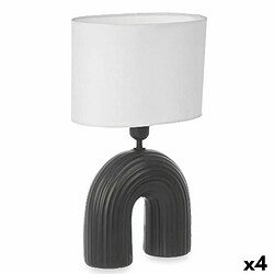 Gift Decor Lampe de bureau Pont 60 W Noir Céramique 26 x 41 x 15,5 cm (4 Unités)