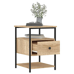 Maison Chic Lot de 2 Tables de chevet - Tables de Nuit chêne sonoma 40x42x56 cm bois ingénierie pas cher