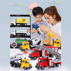 Modèle de camion d'ingénierie de construction en alliage à tirer pour enfants, jouets éducatifs F Rescue Cars Toys