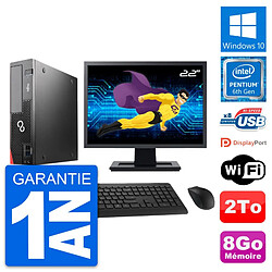 PC Fujitsu D556 DT Ecran 22" Intel G4400 RAM 8Go Disque Dur 2To Windows 10 Wifi - Occasion