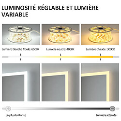 Avis EMKE Miroir de salle de bain rond LED avec rétro-éclairage sans cadre Interrupteur tactile - Diamètre 60cm | Lumière Blanche Froide/Chaude/Neutre