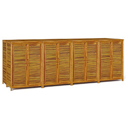 Helloshop26 Coffre boîte meuble de jardin rangement 280 x 87 x 104 cm bois massif d'acacia 02_0013027 