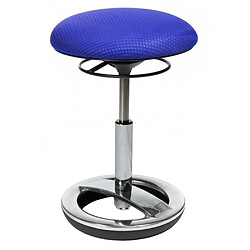 Fp Tabouret avec anneau de pied rembourré bleu H.assise 440-570mm TOPSTAR