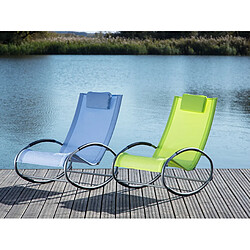 Beliani Chaise longue Métal Vert citron CAMPO