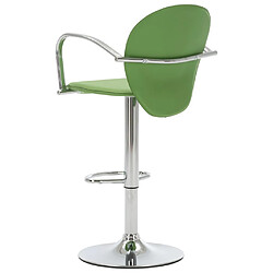 Acheter vidaXL Tabourets de bar avec accoudoir lot de 2 vert similicuir