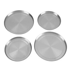 Couvercle de brûleur de cuisinière 4pcs Plaques de Poêles Couvertures poêles En Acier Inoxydable