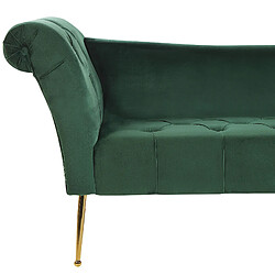 Beliani Chaise longue en velours vert foncé NANTILLY pas cher