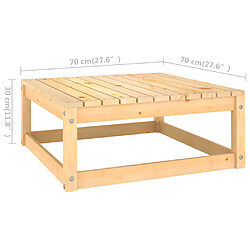 vidaXL Repose-pieds de jardin avec coussins lot de 2 Bois pin solide pas cher