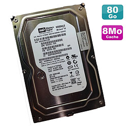 Disque Dur 80Go SATA 3.5" Western Digital CaviarBlue WD800AAJS-60WAA0 7200RPM 8Mo · Occasion 